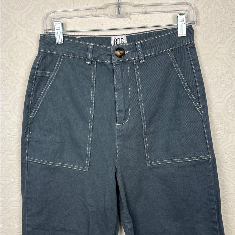 BDG Urban Outfitters‎ Navy Wide Leg Cargo Pants Utility Utilitarian 29 - Picture 2 of 6